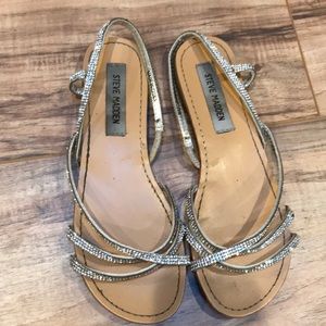 Steve Madden silver rhinestone sandals
